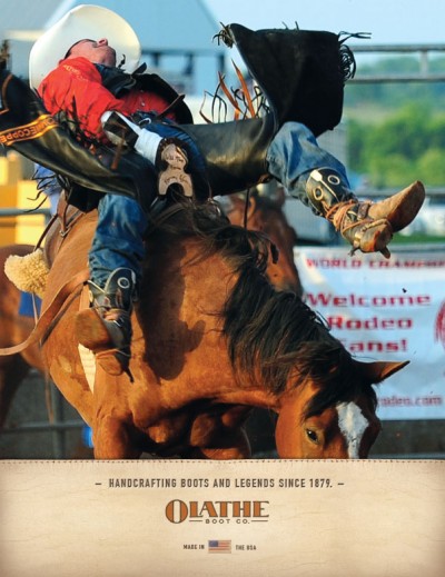 Olathe Boots Rodeo Magazine Ad